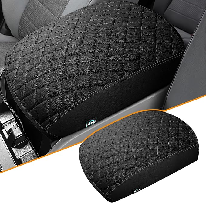Center Console Cover Fit for 2009-2015 Pilot, Comfortable Armrest Cover Protector Customized Car Accessories, Well-Make PVC Leather Armrest lid Cover for 2009-2015 Pilot （Black）