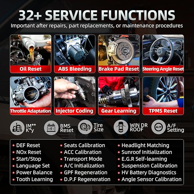 LAUNCH OBD2 Scanner CRP919X Lite, Active Tests & 32+ Reset Services Bidirectional Scan Tool, 2025 New with 2-Year Free Update, OE-Level Full System Scan Tool, ABS Bleeding, BMS/Oil Reset, Auto VIN