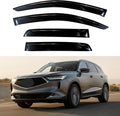 KPY Window Visor Compatible with Acura MDX 2022-2024, 4PC Rain Guard Side Window Vent Deflectors Tape-On Style, 2022 2023 2024