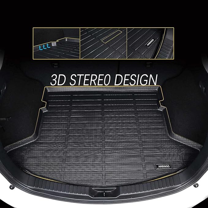 Floor Mats & Cargo Liner Custom for Toyota Prius & Prius Prime 2026 2025 2024 2023 All Weather Prius Car Mats丨1st, 2nd Row Set & Cargo mat | Prius Floor Mats 2026 Prius Accessories-Black