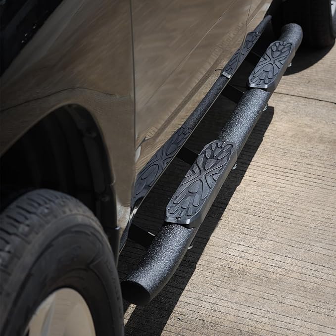 3.5 Inch Oval Tube Bar Running Boards Compatible with 2019-2025 Dodge Ram 1500 Crew Cab New Body Style(Excl. Ram 2500/3500/Classic). Truck Side Steps, Carbon Steel Side Steps Step Bars.