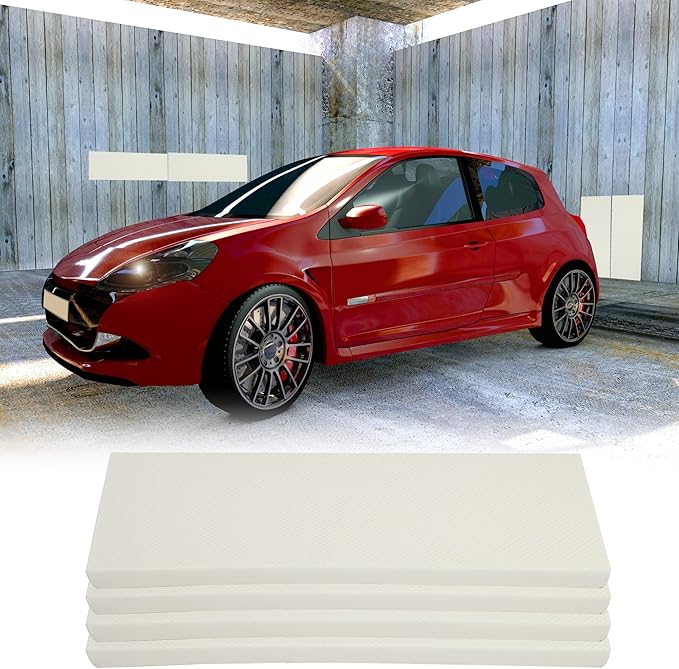 X AUTOHAUX 400x150x20mm 4pcs Car Garage Wall Guard Door Bumper Protector Anti Collision Water Resistance White