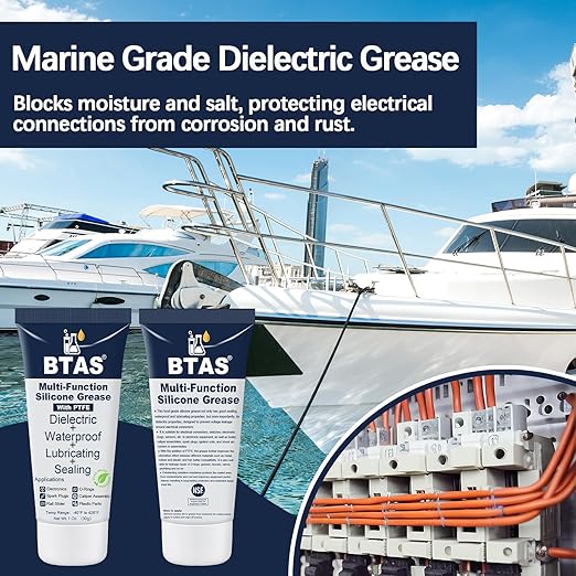 Dielectric Grease for Electrical Connectors Automotive Spark Plug Boot Battery Terminal Marine Dialectical Electronics Wiring Die Electric Contact Silicone Dialectric Grease 1 oz 1 Pcs