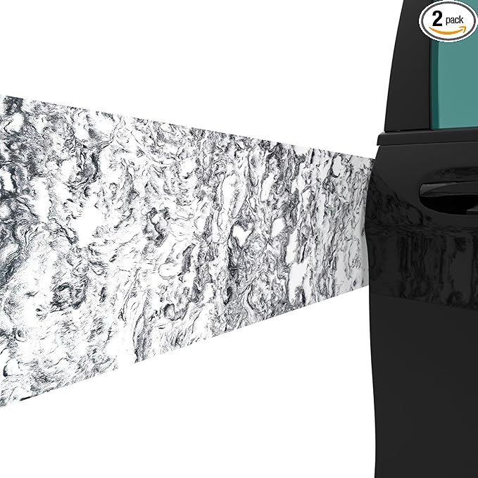 Ampulla GWP01 Marble Grain Garage Wall Protector Car Door Protectors, Garage Accessories, Parking Stopper for Garage, Tool-Free, Designed in Germany