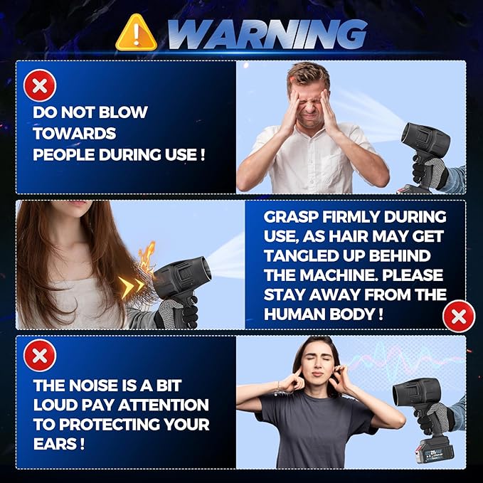 Saker Cordless Leaf Blower Portable Dust Cleaner Handheld Blower 180000 RPM Compressed Air Duster with Adjustable Speed for Patio Cleaning, Drying,Camping 1 Battery