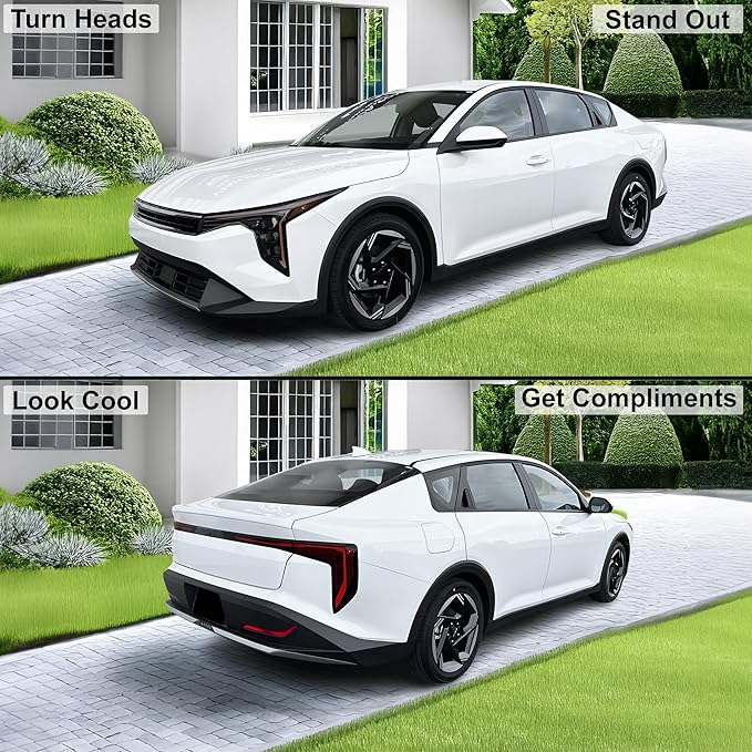 BOGAR TECH DESIGNS Precut for KIA K4 2025-2026 Full Headlight Taillight Head Tail Light Tint Kit, Light Smoke
