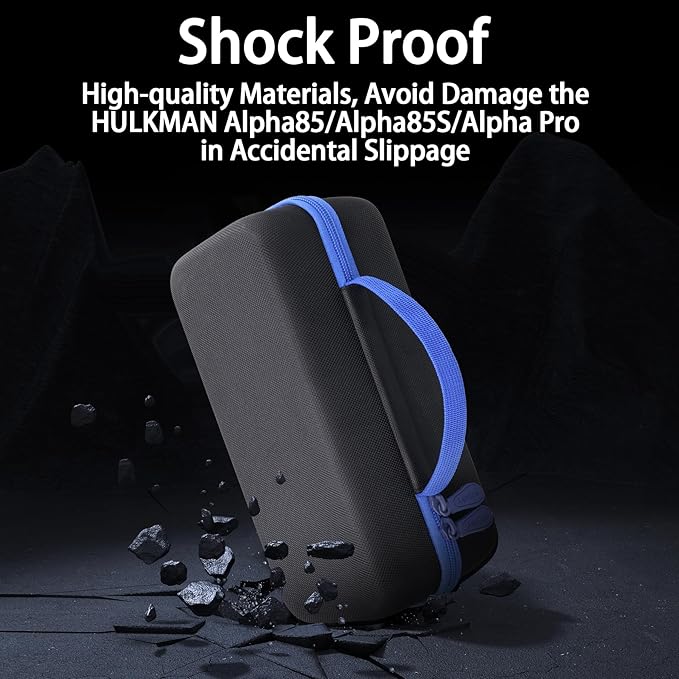 Aenllosi for HULKMAN Alpha85/Alpha85S/Alpha Pro Jump Starter Hard Carrying Case, Black+Blue (Case Only)