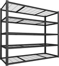 MUPATER 72" H x 47.6" W x 18.1" D Metal Storage Shelves, 5 Tier Shelves and Adjustable Shelves, Garage Shelving Unit, Standing Utility Rack for Warehouse Kitchen