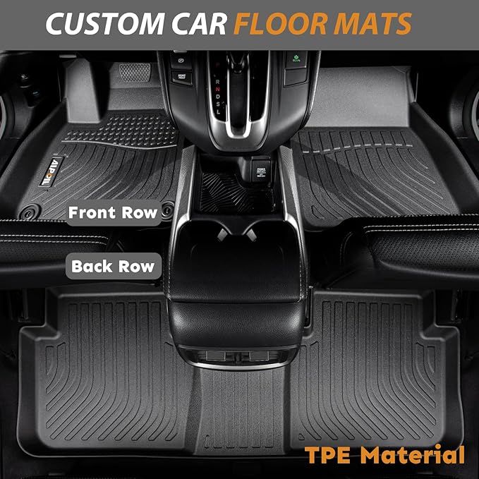 AIPOIL® Floor Mats & Cargo Liner Set for 2019-2025 Infinit QX50 & 2022-2025 Infinit QX55 All Weather Protection TPE Anti-Slip Automotive Full Set Custom Car Mats Accessories - Black