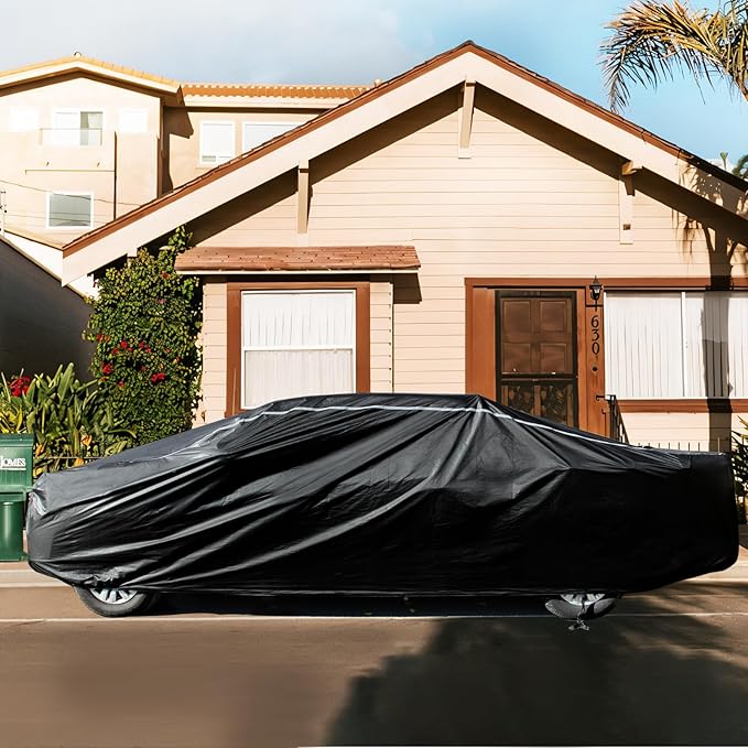 Pickup Truck Cover Waterproof All Weather, Outdoor Sun UV Rain Pickup Protection,6 Layer Heavy Duty Truck Cover, Length Up to 246 Inch(246"*79"*78")