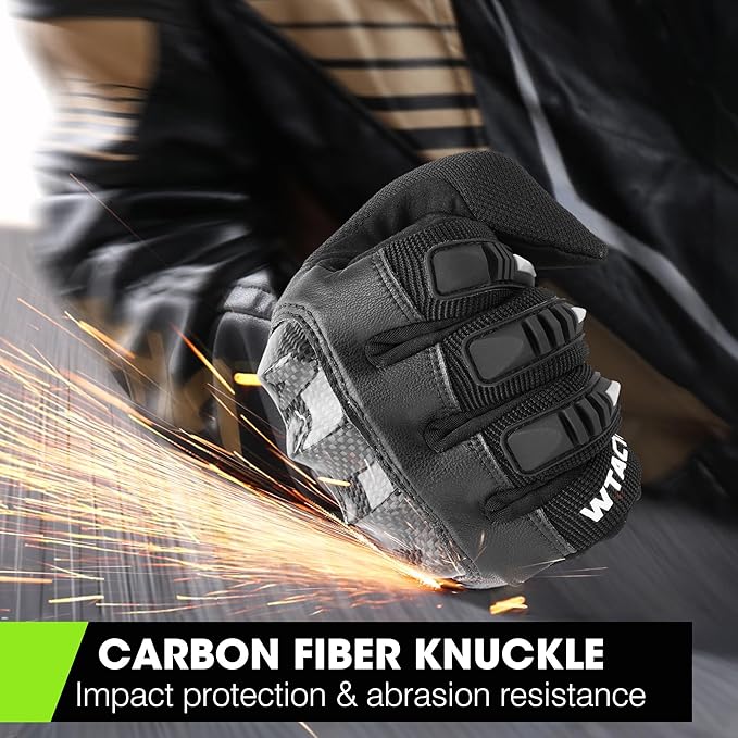 WTACTFUL Lightweight Motorcycle Gloves for Men, Touchscreen Summer Breathable Gloves for Motocross Casual Riding