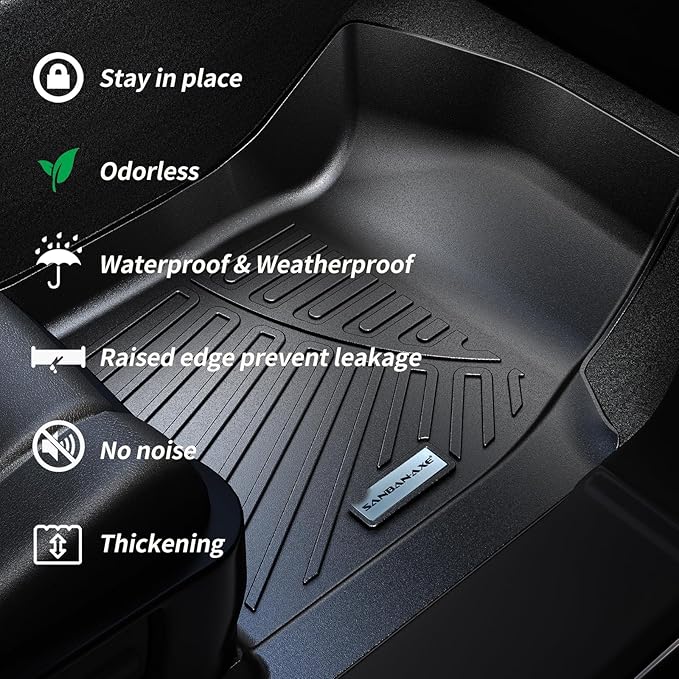 Cargo Liners for 2025 Acura ADX,TPE All Weather Protection 1st & 2nd Row Car Floor Mats 2025 ADX Accessories-Black