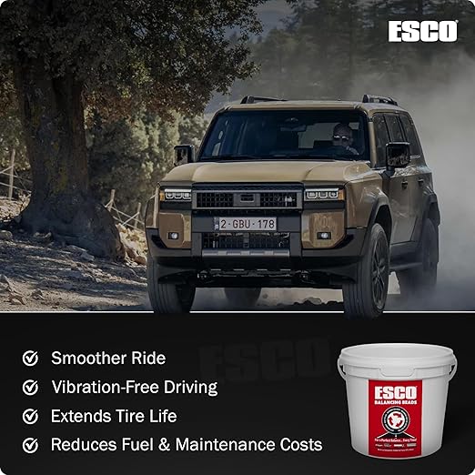 ESCO Tire Balance Beads – 17.6 lb Bulk Bucket (Model 20466C) | Reusable Ceramic Balancing Beads for Truck, RV, Motorcycle, Trailer & Car Tires | Reduces Vibration & Improves Tire Life