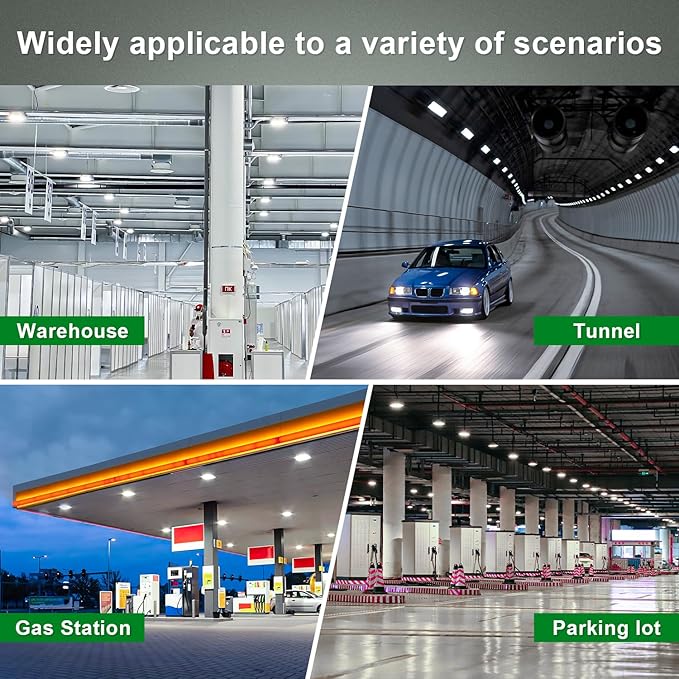 80W/60W/40W Power Selectable LED Canopy Garage Light with 3CCT (3500K/4000K/5000K), LED Parking Garage Lights 90-277V IP65 Commercial Residential Lights DLC (40W/ 60W/80W Power Selectable -1 Pack)