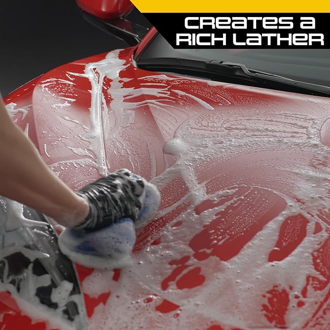 Formula 1 Super Car Wash Sponge Two-Sided Microfiber Sponge with Mesh Scrubber Side Intense Clean Durable & Effective Car Cleaning Supplies