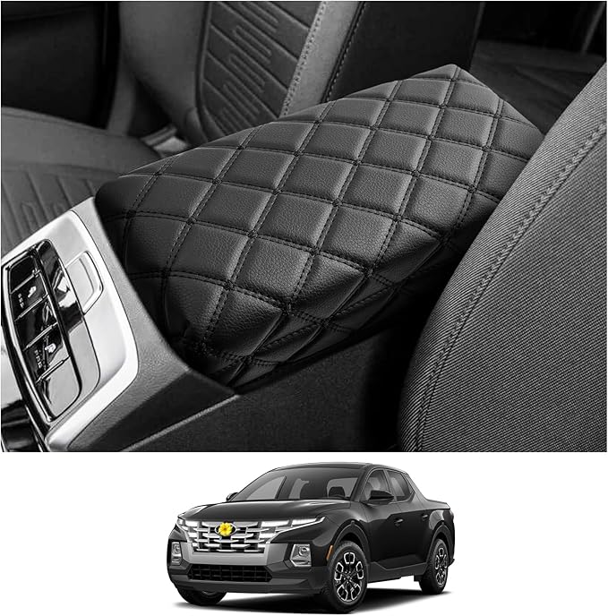 CDEFG Center Console Cover for 2022 2023 2024 Santa Cruz Pickup Truck Armrest Cover Console Pad Armrest Seat Box Cover Leather Protector 2022 2023 2024 Santa Cruz Car Interior Accessories
