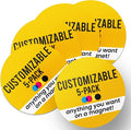 Magnet Me Up Customizable 30 Mil Round Magnet- 6”, 5 PK Weatherproof Car Magnet for Businesses, Sports Teams, Fundraiser, Personal Expression- Custom Text & Logo- Strong Magnetic Vinyl for Vehicles