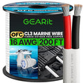 GEARit 16 Gauge Marine Wire, 16/2 AWG (200ft) Marine Grade Tinned Copper Oxygen Free, Duplex 2-Conductor Insulated Red & Black Electrical Cable for Boat, Automotive, RV, Camper, Trailer