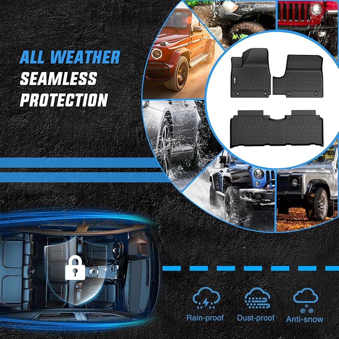 Nilight TPE Floor Mats for Hyundai IONIQ 5 SE Standard Range SE SEL 2022 2023 2024 2025 Movable Console,All Weather Custom Fit Heavy Duty Floor Liners