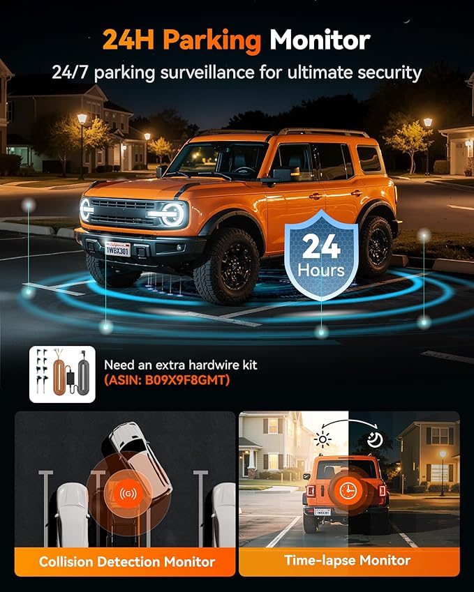 WOLFBOX X3 2.5K 60FPS Dash Cam, STARVIS 2 IMX675 with ADAS, 2.5K+1080P Dual Dash Cam Front and Rear, Built-in 5.8GHz WiFi & GPS, Included 64GB Card, Touch Screen, G-Sensor, Loop Recording