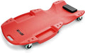 DNA MOTORING TOOLS-00238 48 Inches Heavy-Duty Low-Profile Roller Automotive Creeper with Padded Headrest, Red