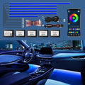 WEBUPAR Acrylic Interior Car Lights - 6 in 1 LED Strip Lights with APP Control, 175 inches 593 LEDs Fiber Optic Lights, RGB Neon Car Ambient Lighting Kit