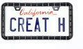 Creathome 3D Brilliance Black License Plate Frames, Pure Zinc Alloy Metal with Chain Patterned