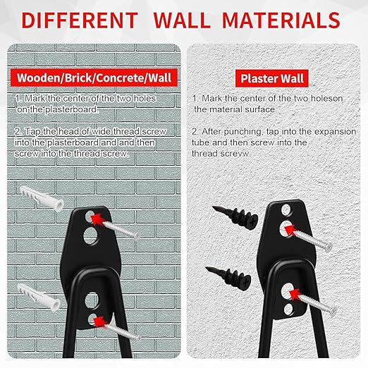 3-H Heavy Duty Garage Hooks [8 Pack] - 3-Round Welding Tech Holds 22lbs More - Thickened Steel Wall Mount for Ladders, Tools & Storage - Rustproof Utility Hardware