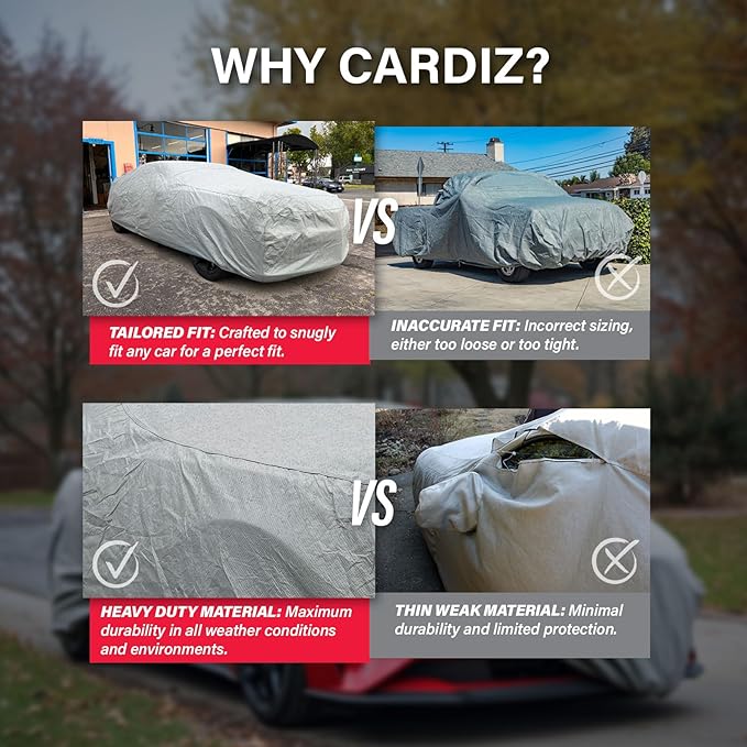 Supreme Full Car Cover – Semi Custom Fit Dustproof, Windproof, UV Protection, Breathable & Durable All-Weather Protection | Fits Volkswagen Touareg 2002-2018 SUV 4-Door 2nd Gen
