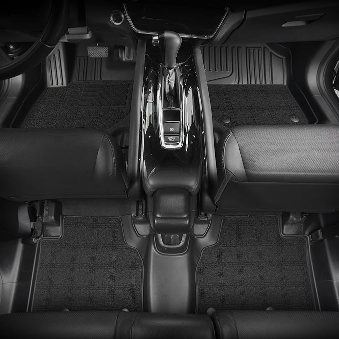 TPE Floor Mats & Carpet Mats Fit for Honda HRV 2023-2025 & Acura ADX 2025 - All Weather Protection Durable Waterproof TPE Anti-Slip Car Floor Liner - Double Layer Car Mats for HR-V Accessories