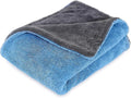 LIVOS Extra Large Car Drying Towel, Twisted Terry Microfiber Towels for Cars, 1000GSM Professional Quick Dry Cleaning Cloth for Car, Scratch-Free, Absorbent Wash Towel, 25" x 36" (Blue&Grey)