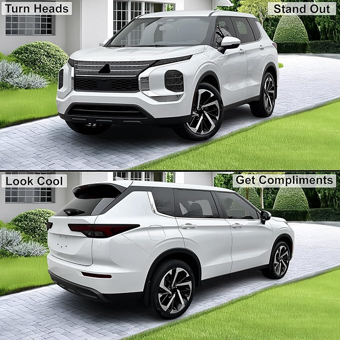 BOGAR TECH DESIGNS Full Headlight Taillight Tint Kit Compatible with Mitsubishi Outlander 2022-2025, Dark Smoke