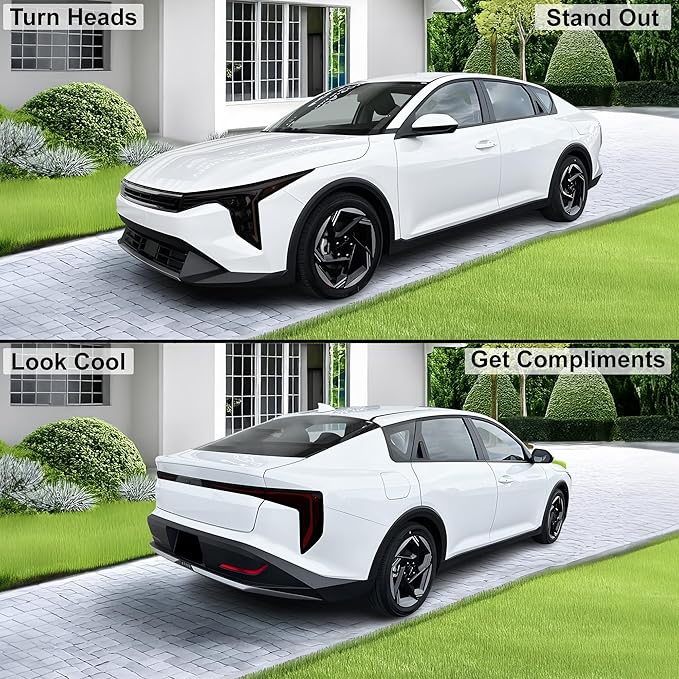 BOGAR TECH DESIGNS Precut for KIA K4 2025-2026 Full Headlight Taillight Head Tail Light Tint Kit, Dark Smoke