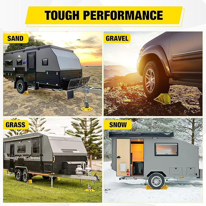 Nilight Trailer Wheel Chocks and Wheel Dock Kit - Prevents Trailer Wheel Sinking, Accessories for Boat Trailer Travel Campers, and RVs