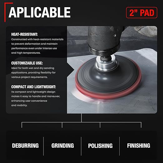 2-inch Conditioning Disc Pad Holder Assembly, Pack of 2-1/4'' Shank - Compatible with 3M ROLOC Scotch-Brite Brand Discs - Speed-Lok TR Quick-Change Attachment