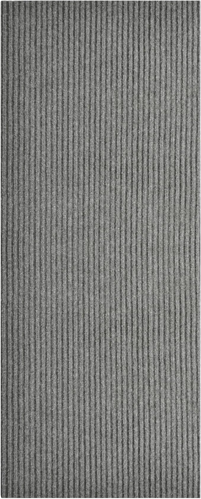 iCustomRug Spartan Weather Warrior Duty Indoor/Outdoor Utility Ribbed in 3ft,4ft,6ft Widths 70 Custom Sizes with Natural Non-Slip Rubber Backing 4'X34' in Grey