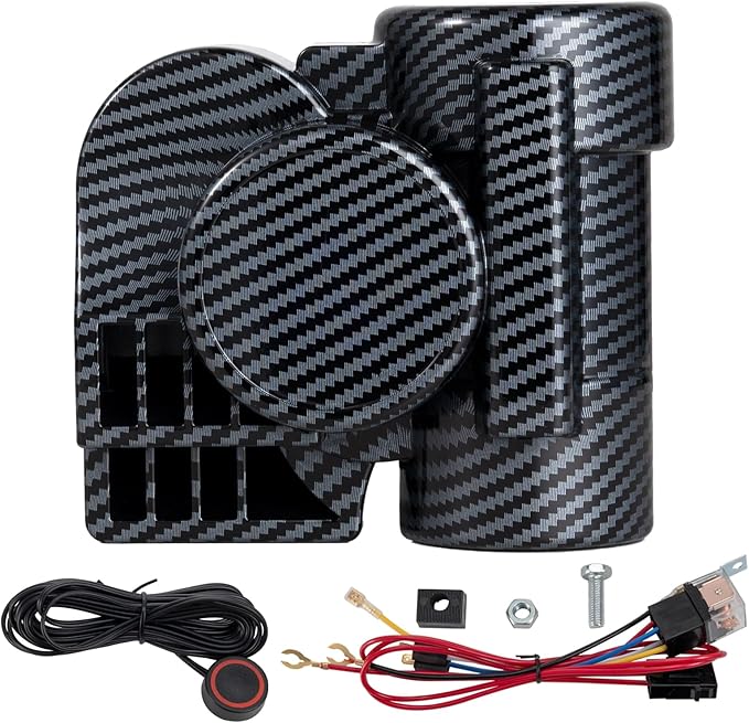 Train Horn Kit for Truck - 150DB Air Horn for Car, Motorcycle, Truck, Boat, & Pickup - 12V Super Loud horns with button, Motorbike-Compatible