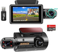 Dual Dash Camera for Cars, Dash Cam Front and Inside, 1440P Dashcam Front + 720P Inside Car Camera, 3'' Car Monitor with 32G SD Card, Night Vision G-Sensor Loop Recording Essential Car Accessories