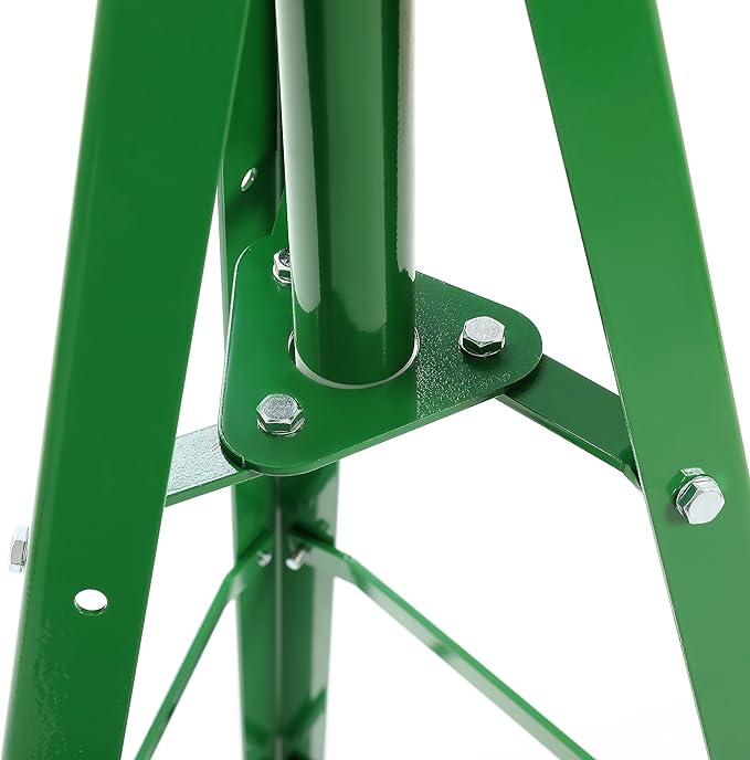 KUAFU 55.62"-79.48" Automotive Under Hoist Jack Stand 2 Ton High Lift Transmission Mount Jack Stand for Repair Shops Garages Steel Powder Coated Green