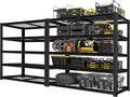 PrimeZone Heavy Duty Storage Shelves - 48" W X 18" D X 72" H Adjustable Garage Wire Shelving Unit, 5 Tier Industrial Metal Shelf Standing Utility Rack for Warehouse, Pantry, Basement, Black, 2 Pack
