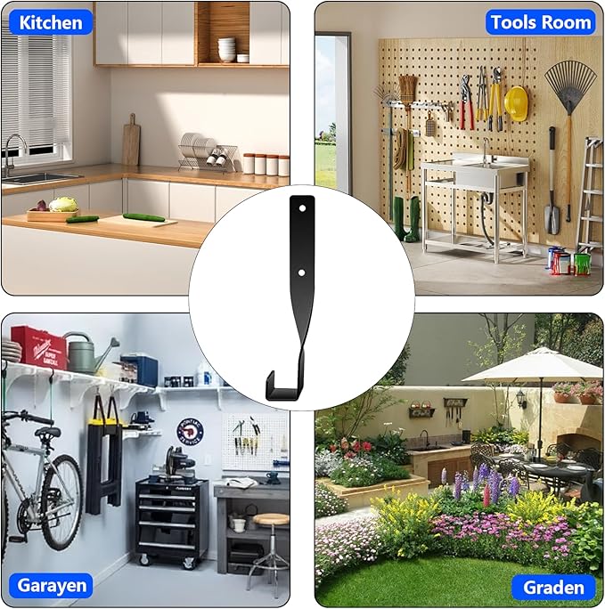 4PCS Chainsaw Wall Mount Storage Rack, Heavy-Duty Chainsaw & Tool Wall Mount Holder, Weed Eater String Trimmer Hanger, Backpack Blower Storage Hooks for Garage Organization