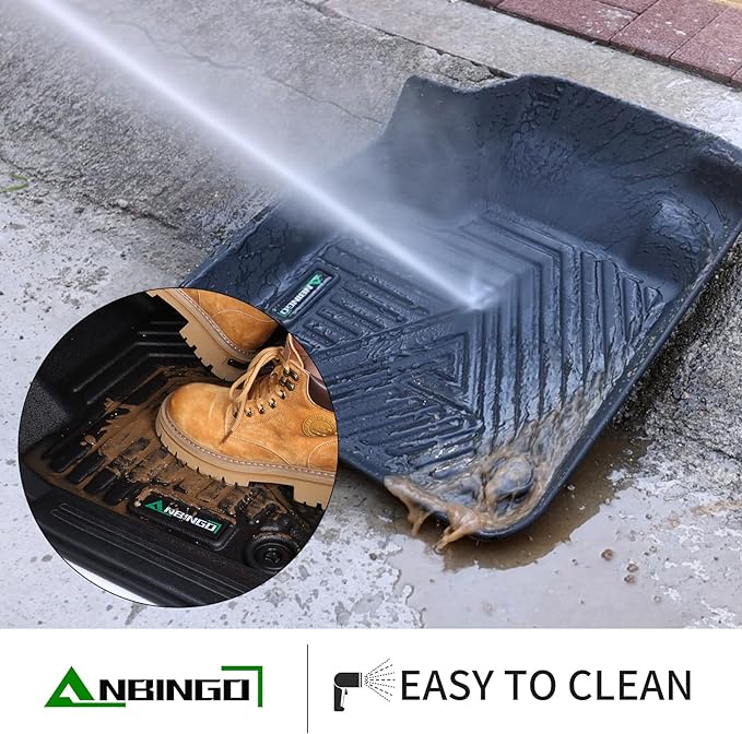ANBINGO® Floor Mats & Cargo Liner for 2023 2024 2025 2026 CRV (Not Hybrid) for CR-V LX | EX | EX-L, All Weather Protection TPE Automotive Floor Liners (Cargo Tray in Lowest Position)