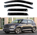 KPY Window Visor Compatible with Hyundai Venue 2020-2024, 4PC Rain Guard Side Window Vent Deflectors Tape-On Style, 2020 2021 2022 2023 2024