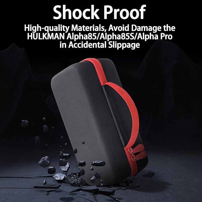 Aenllosi for HULKMAN Alpha85/Alpha85S/Alpha Pro Jump Starter Hard Carrying Case, Black+Red (Case Only)