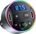 Dual PD 40W Type-C USB Car Charger Bluetooth Car Adapter Bluetooth 5.3 FM Transmitter for Car with Microphone & HiFi Sound MP3 Music Player Radio Audio Receiver Support Hands-Free Calling