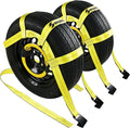 Tow Dolly Basket Straps with Flat Hook-2 Pack,Car Wheel Strap Tire Bonnet Net Fits 14"-19" Tires Auto Universal Vehicle Car Dolly Ropes Accessories