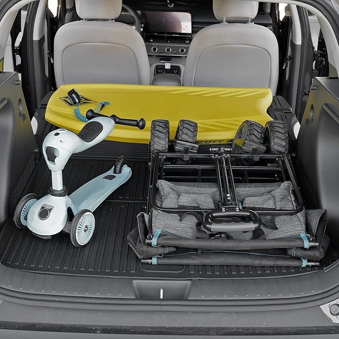 Floor Mats Set for 2024 2025 Hyundai Kona Gas, Full Coverage All Weather Floor Mats Cargo Mat with Backrest Protectors & Door Sill Guards for Hyundai Kona Accessories (Not fit EV/Electric)
