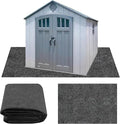 Ogrmar 6 x 8.2 FT Outdoor Storage Shed Mat, Waterproof Storage Shed Flooring Mat, Soft Patio Furniture Carport Mat Washable with Non-Slip Backing, Storage Shed Not Included (6x8.2FT)