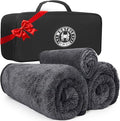 3-Pack Car Drying Towel, Ultra Absorbent Microfiber Towels for Cars (36" x 24"), Drying Towels Car Detailing, Streak Free, No Water Spots, Scratch-Free, with Storage Bag