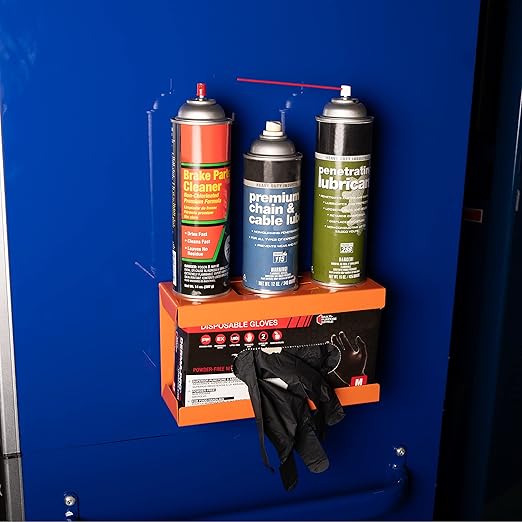 OEMTOOLS 23126 Orange Magnetic Glove Dispenser, Disposable Gloves Box Holder, Magnetic Glove Box Holder for Wall Mount
